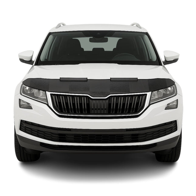 Haubenbra Steinschlagschutz Bonnet Bra für Skoda Kodiaq 2016-2026 Kariert Halb