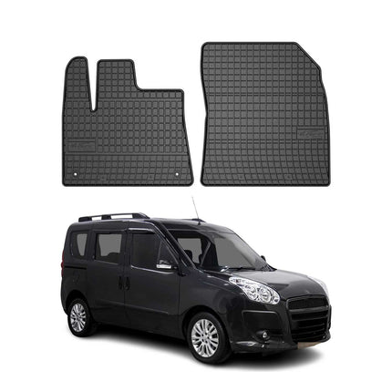 OMAC Gummi Fußmatten für Fiat Doblo 2010-2020 Automatten Gummi Schwarz 2tlg