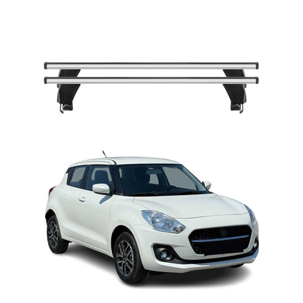 Menabo Dachträger Grundtäger für Suzuki Swift mk3 2017-2024 50kg Alu Silber 2x