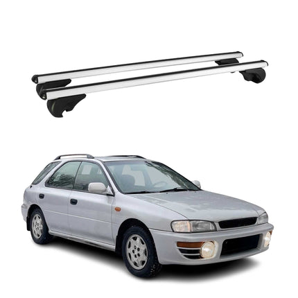 Dachträger Grundtäger für Subaru Impreza mk1 Kombi 1992-2000 75kg Alu Silber 2x
