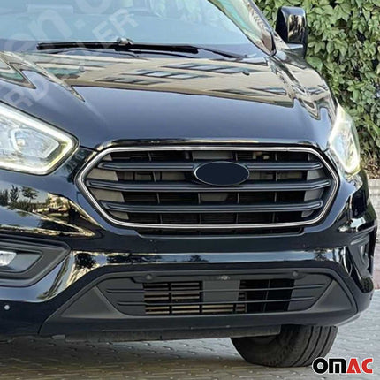 Kühlergrill Leisten Grillleisten für Ford Transit Custom 2018-2023 Chrom 4x