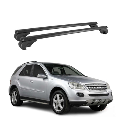 Dachträger für Mercedes M Klasse W166 2011-2015 Gepäckträger Alu Schwarz 2tlg