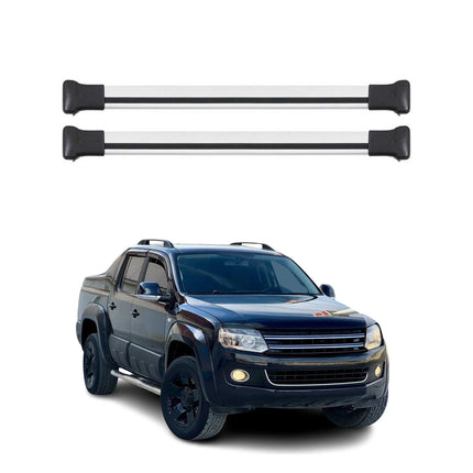 Dachträger Grundtäger für VW Amarok mk1 2010-2022 75kg Aluminium Silber 2tlg