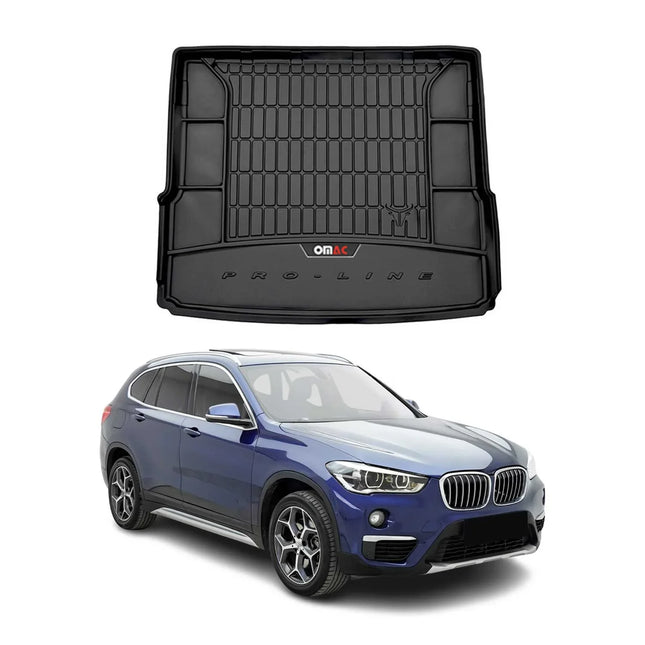 OMAC Gummi Kofferraumwanne für BMW X1 F48 2015-2022 TPE Laderaumwanne Schwarz