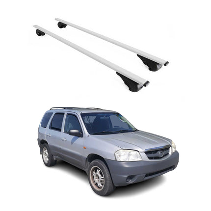Dachträger Grundtäger für Mazda Tribute 2001-2007 75kg Metall Silber 2 tlg