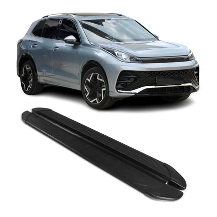 Trittbretter Seitenschweller für VW Tiguan mk3 2024-2026 Alu Schwarz 2tlg