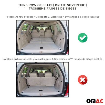 Kofferraummatte Kofferraumwanne für Chevrolet Captiva Sport 2011-2018 7Sitze