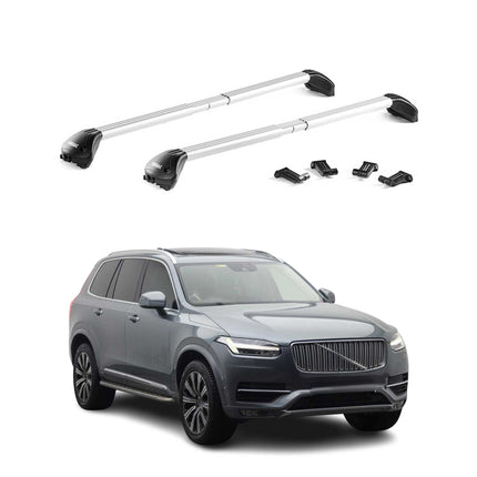 Dachträger Grundtäger für Volvo XC90 2015-2026 100kg Aluminium Silber 2x ABE