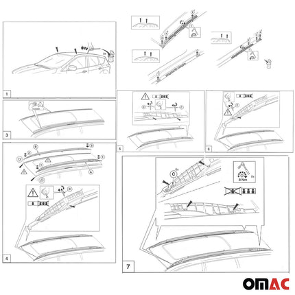 Original Dachreling für Ford Kuga II 2012-2019 Aluminium Grau 2 tlg