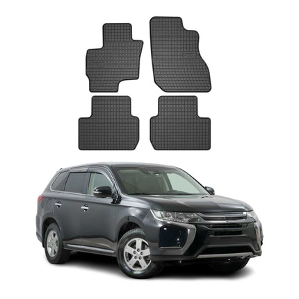 OMAC Gummi Fußmatten für Mitsubishi Outlander PHEV 2014-2020 Matten Schwarz 4x