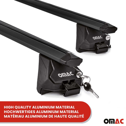 Dachträger Grundtäger für Audi Q7 2005-2015 100kg Aluminium Schwarz 2 tlg ABE