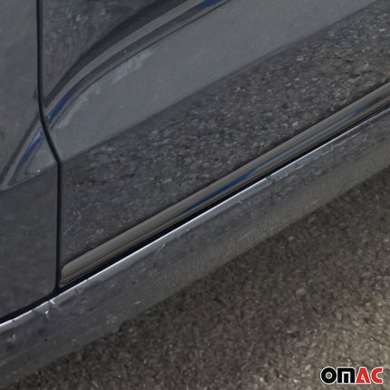 Seitentürleiste Türschutzleiste für Skoda Superb Kombi 2015-2024 Chrom Dunkel 4x