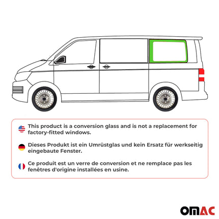 Seitenfenster Seitenscheibe für VW T5 2003-2015 Sicherheitsglas Links Schwarz L1