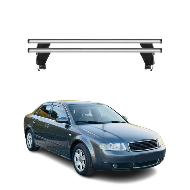 Menabo Dachträger Grundtäger für Audi A4 B6 B7 Limo 2001-2008 50kg Alu Silber 2x