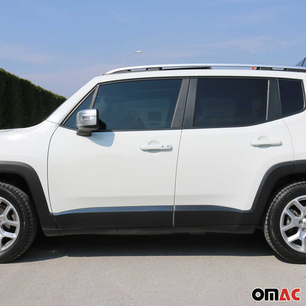 Seitentürleiste Türschutz Chrom für Jeep Renegade 2015-2024 Gebürstet Dunkel 4x