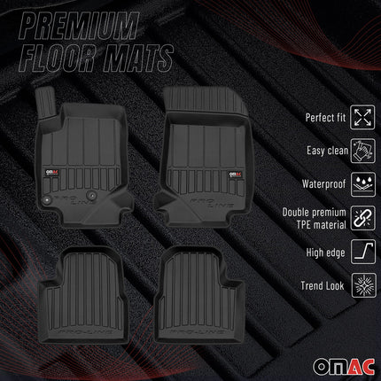 OMAC Gummi Fußmatten für Citroen C4 2021-2026 Premium TPE Automatten Schwarz 4x