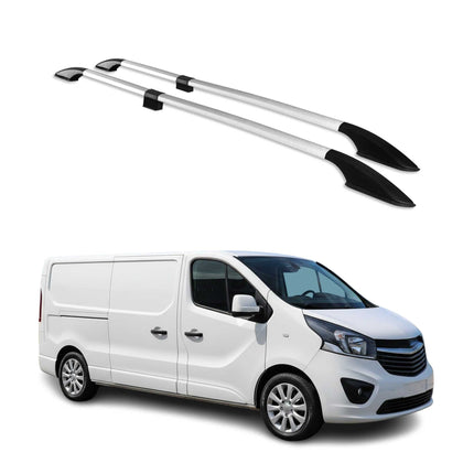 Dachreling Relingträger Alu für Opel Vivaro B 2014-2019 L2 LWB Langer Grau