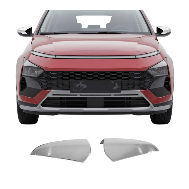Spiegelkappen Spiegelabdeckung für Hyundai Bayon 2021-2026 Edelstahl Chrom 2tlg
