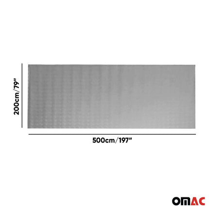 Antirutschmatte Gumimatte Bodenbelag Riffelblech Optik 500 x 200 cm Grau