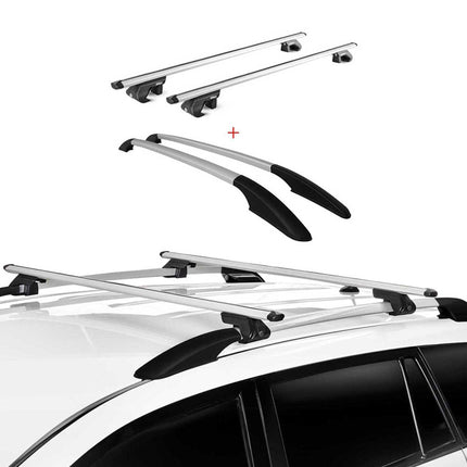 Dachreling + Dachträger Satz für Ford Kuga II 2012-2019 Alu Silber 4x