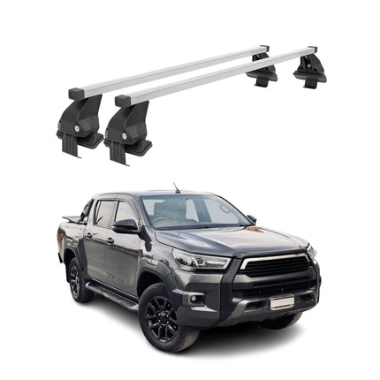 Menabo Dachträger Grundtäger für Toyota Hilux 2015-2026 50kg Stahl Silber 2 tlg