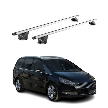 Dachträger Grundtäger für Ford Galaxy III 2015-23 100kg Aluminium Silber 2x ABE