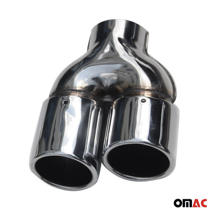 Auspuffblende Sportauspuff 50-56mm Edelstahl Links Rechts Doppelendrohr AMG Look