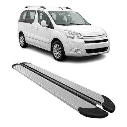 Seitenschweller Trittbretter Schweller für Citroen Berlingo L1 2008-18 Alu Grau