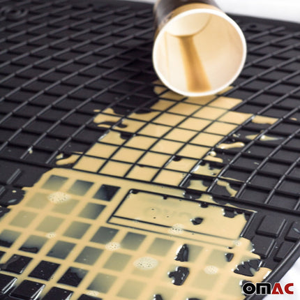 Fußmatten & Kofferraumwanne Set für Volvo S60 2011-2025 Gummi TPE Schwarz 5x