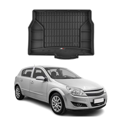 OMAC Gummi Kofferraumwanne für Opel Astra H Schrägheck 2004-2014 TPE Schwarz