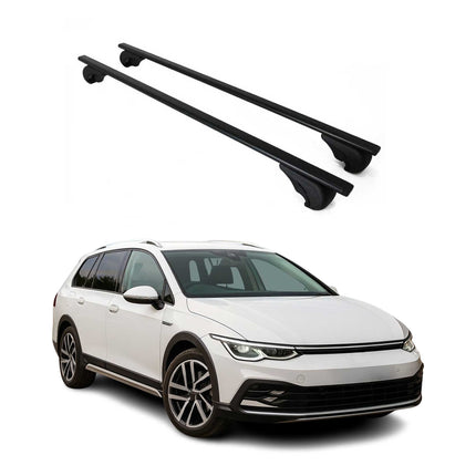 Dachträger Grundtäger für VW Golf Alltrack 2019-2026 75kg Metall Schwarz 2 tlg