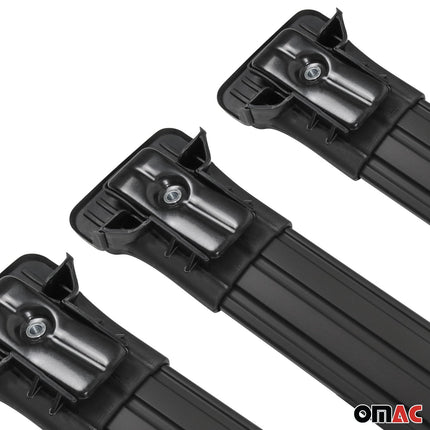 Dachträger Grundtäger für Opel Vivaro B 2014-2019 75kg Aluminium Schwarz 3 tlg