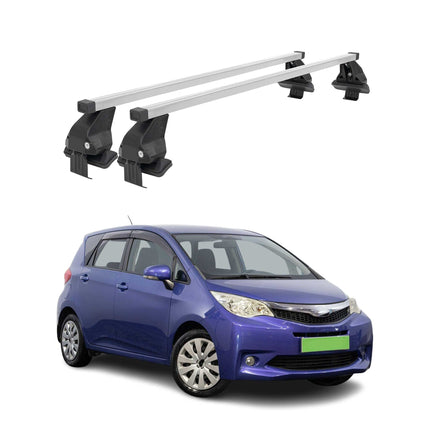 Menabo Dachträger Grundtäger für Subaru Trezia 2011-2016 50kg Stahl Silber 2 tlg