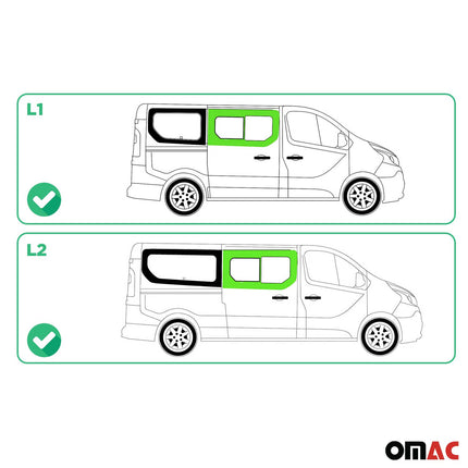 Seitenfenster Schiebefenster für Opel Vivaro B 2014-2019 Rechts L1 L2 Schwarz