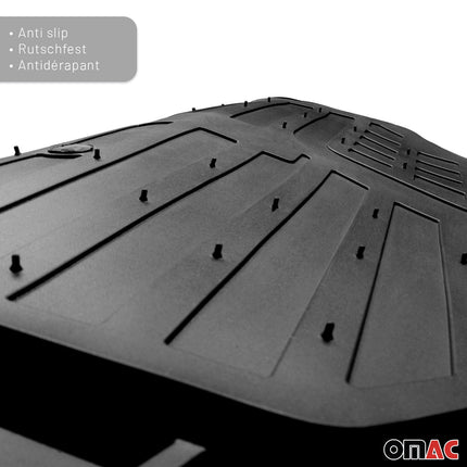 Fußmatten Gummimatten 3D Passform für Nissan Qashqai Gummi Schwarz 4tlg