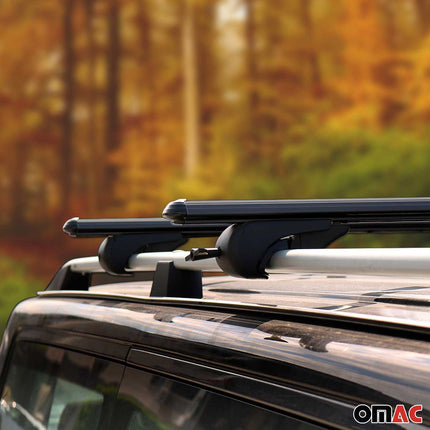Dachträger Grundtäger für Volvo V40 Kombi 1995-2004 75kg Aluminium Schwarz 2 tlg