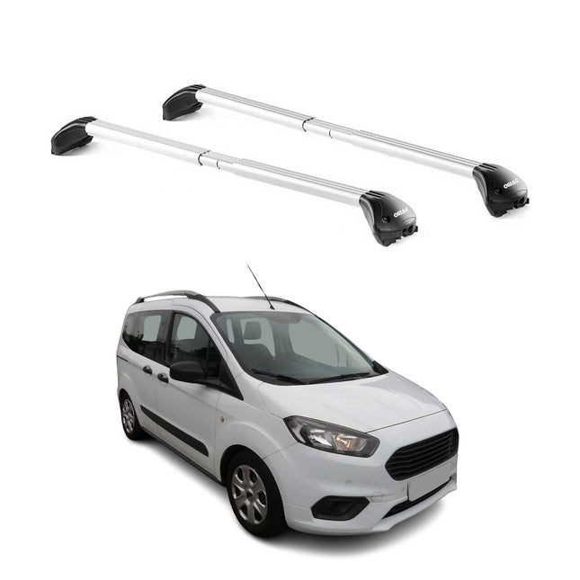 Dachträger für Ford Courier Tourneo 2013-2023 3-5 tür 100kg Alu Silber 2x ABE