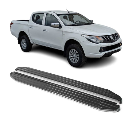Trittbretter Seitenschweller für Mitsubishi L200 2015-2026 ABE Alu