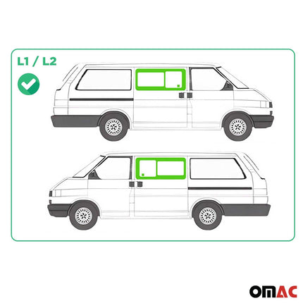 Schiebefenster für VW T4 Transporter 1990-2003 Schwarz Links Rechts Set 2x L1 L2
