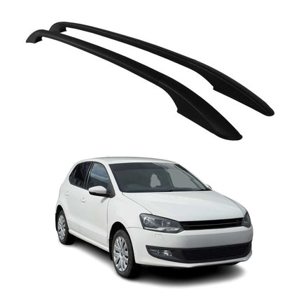 Aluminium Dachreling Relingträger für VW Polo 2009-2017 Schwarz 2tlg