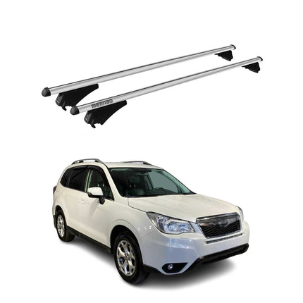 Menabo Dachträger Grundtäger für Subaru Forester IV 2013-2018 75kg Alu Grau 2x