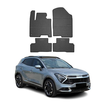 OMAC Gummi Fußmatten für Kia Sportage Hybrid 2023-2026 Automatten Schwarz 4x