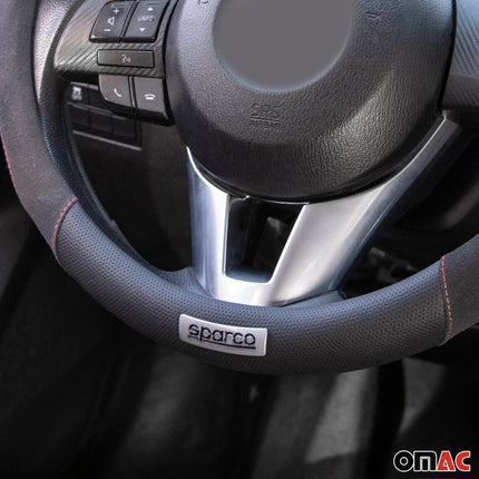 SPARCO Lenkradbezüge Lenkradschoner Lenkradschutz Schwarz Kunstleder Suede