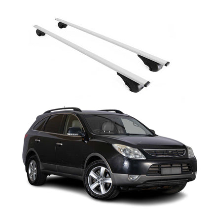Dachträger Grundtäger für Hyundai ix55 2007-2015 75kg Metall Silber 2 tlg