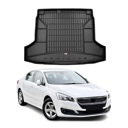 OMAC Gummi Kofferraumwanne für Peugeot 508 2010-2018 TPE Laderaumwanne Schwarz