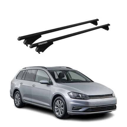 Menabo Grundträger Dachträger für VW Golf 2014-2019 ABE Aluminium Schwarz 2tlg