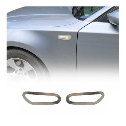 Blinkerrahmen Signalblende Seitenblinker für BMW 1er E81 2004-2013 Edelstahl 2x