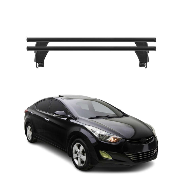 Menabo Dachträger Grundtäger für Hyundai Elantra mk5 2011-2016 50kg Alu Schwarz