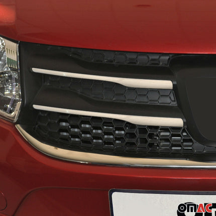 Kühlergrill Leisten Grillleisten für Dacia Sandero 2012-2017 Edelstahl Chrom 4x