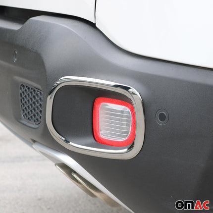 Reflektor Blenden Reflektorleiste für Jeep Renegade 2014-2019 Edelstahl Chrom